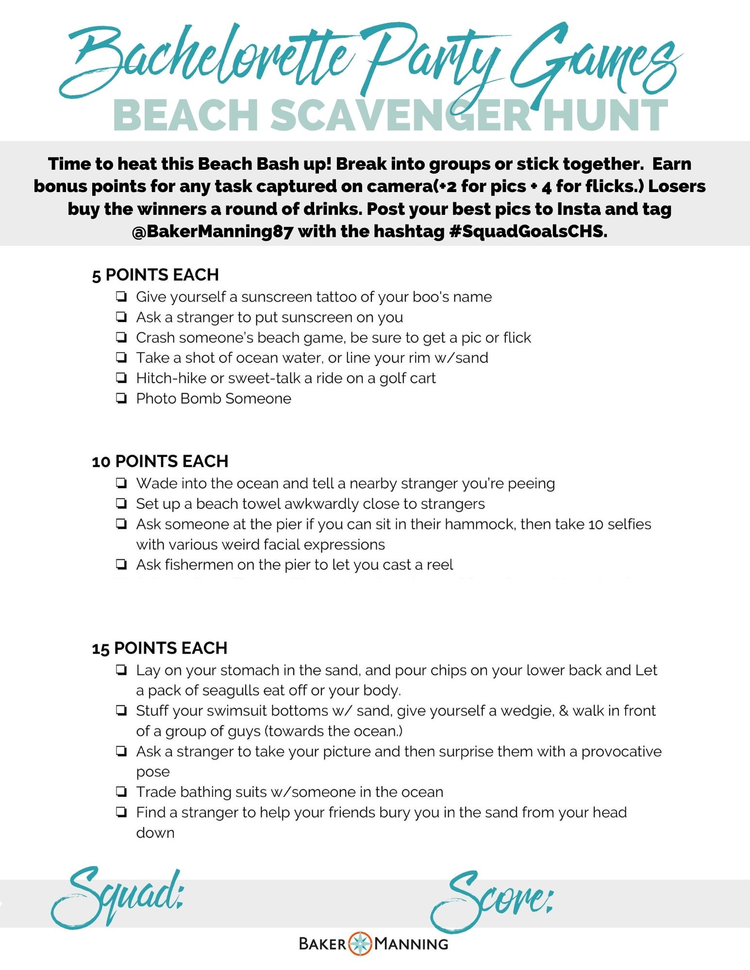 folly beach scavenger hunt